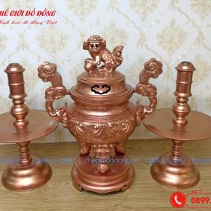 bộ tam sự nến họa tiết sòi đòng đỏ nguyên bản-02
