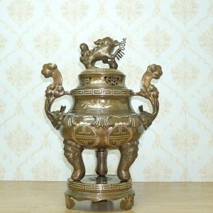 đỉnh đồng đỏ tam khi cao 50cm