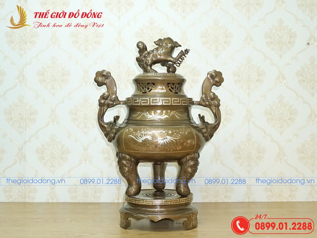 dinh-dong-tho-cung-kham-long-phung-dong-do-cao-60cm-1 đỉnh đồng thờ cúng khảm long phụng đồng đỏ cao 60cm-02