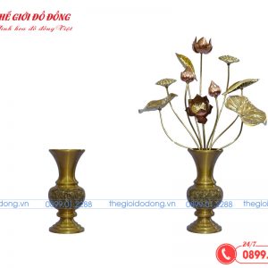 bình hoa vàng đậm cao 25cm - 04