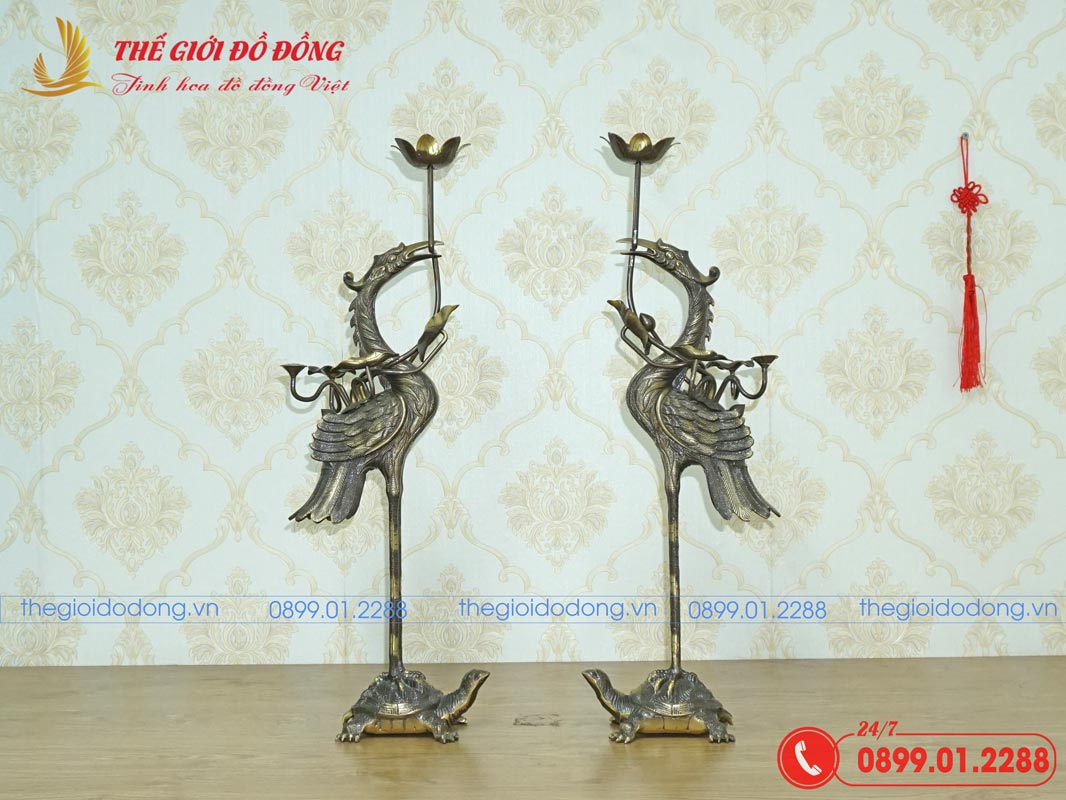 doi-hac-tho-cung-mau-xanh-cao-cao-60cm-01 đôi hạc thờ cúng màu xanh cạo cao 60cm - 01