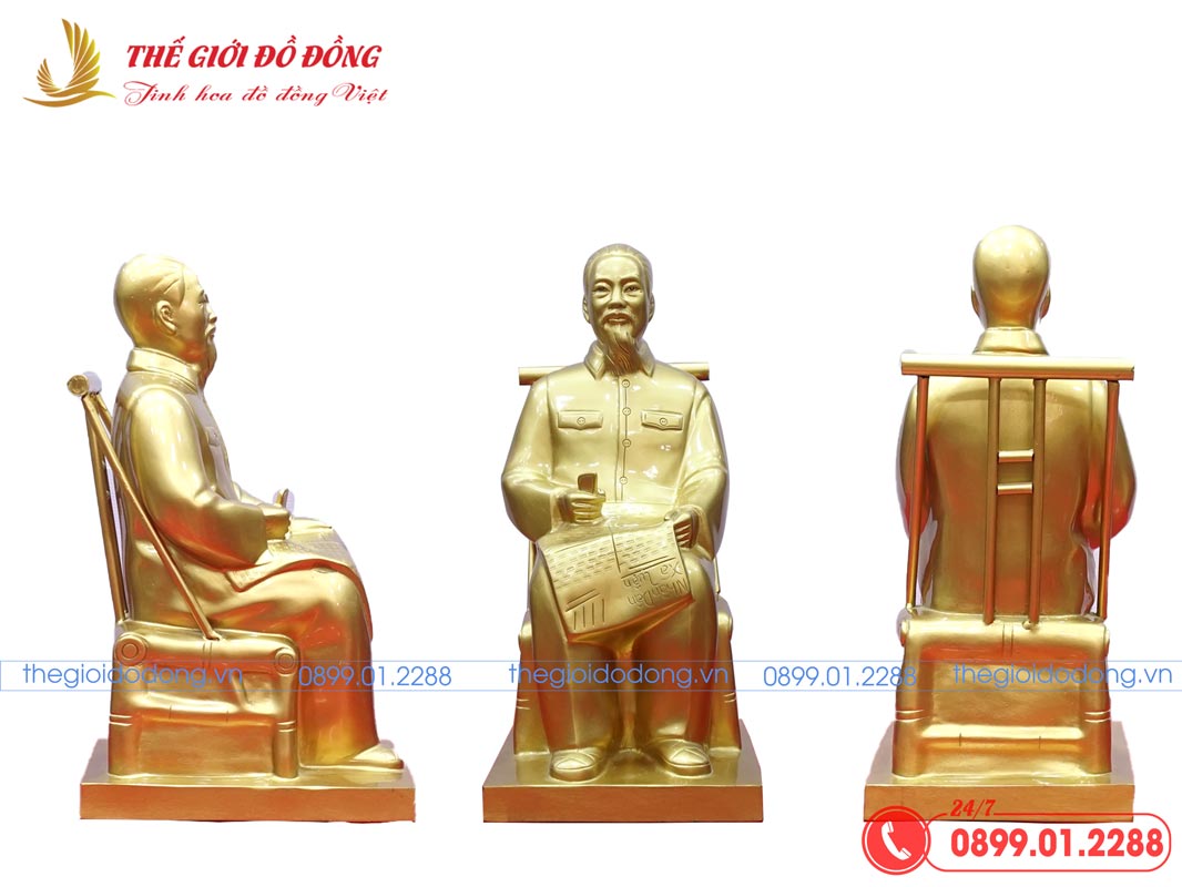tuong-bac-ho-doc-bao-tong-the tượng bác hồ đọc báo tổng thể