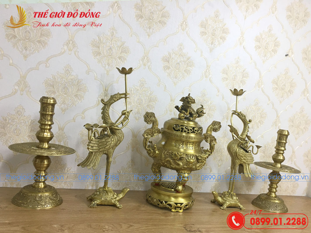 bo-ngu-su-dinh-rong-cao-40cm-mau-vang-dam-03 bộ ngũ sự đỉnh rồng cao 40cm màu vàng đậm - 03