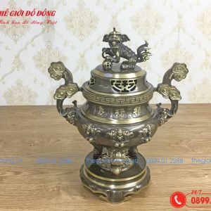 đỉnh dơi đào màu xanh cạo cao 40cm - 03