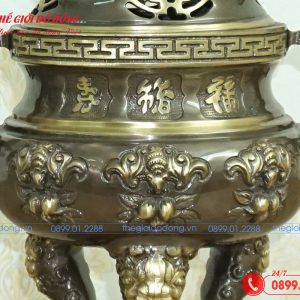 đỉnh dơi đào màu xanh cạo cao 40cm - 04