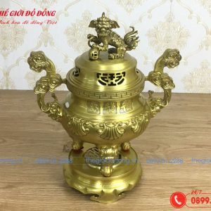 đỉnh sòi màu vàng đậm cao 40cm - 06