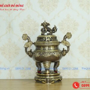 đỉnh sòi màu xanh cạo cao 40cm - 06