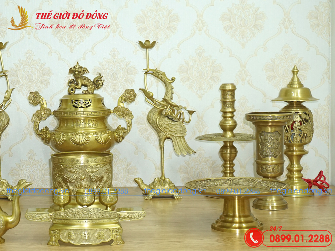 bo-do-tho-14-mon-dinh-soi-mau-vang-dam-cao-40cm-06 bộ đồ thờ 14 món màu vàng đậm cao 40cm - 06