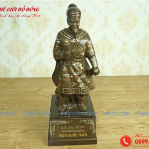 tượng Trần Hưng Đạo khảm tam khí cao 50cm - 06