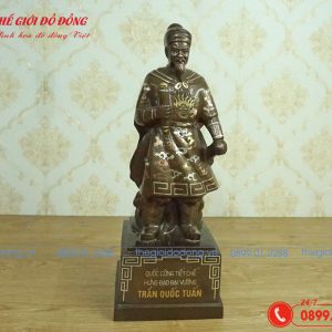 tượng Trần Hưng Đạo khảm tam khí cao 50cm - 07