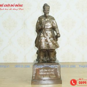 tượng Trần Hưng Đạo khảm tam khí cao 50cm - 10